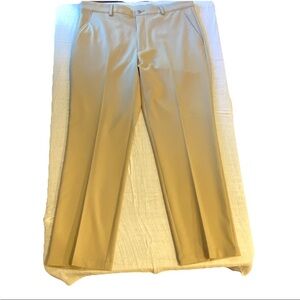 Greg Norman Men's Beige Golf Khakis Pants 34x30 Polyester Spandex Flat Front